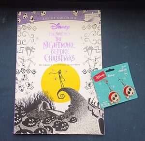 NWT Disney Art of Coloring Book with Earrings